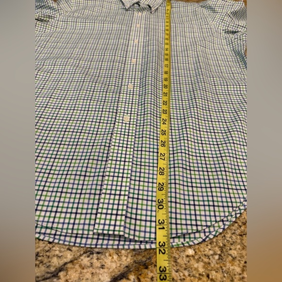 Lauren Ralph Lauren Men’s Shirt Size 16 (34/35) Classic Fit Non-Iron Green Plaid - Picture 9 of 9